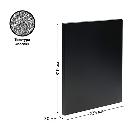 Папка с 80 вкладышами СТАММ А4, 30мм, 600мкм, пластик, черная фото Папка с 80 вкладышами СТАММ А4, 30мм, 600мкм, пластик, черная