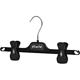 Вешалка-плечики Attache СД02 с прищепами черная 290 мм
