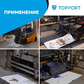 Мат абсорбирующий TOPFORT для сбора масла и загрязнений 1000x600 мм