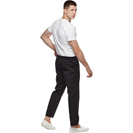 Брюки поварские у23-БР мужские на резинке чёрные оптима (размер 52-54, рост 170-176) фото Брюки поварские у23-БР мужские на резинке чёрные оптима (размер 52-54, рост 170-176)