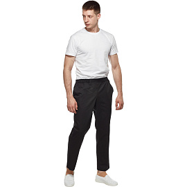 Брюки поварские у23-БР мужские на резинке чёрные оптима (размер 56-58, рост 170-176) фото Брюки поварские у23-БР мужские на резинке чёрные оптима (размер 56-58, рост 170-176)