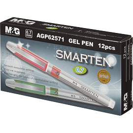 Ручка гелевая неавтоматическая M&G Smarten черная (толщина линии 0.5 мм)