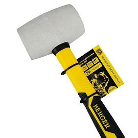 Киянка 450 г. белая, фиберглассовая рукоятка, BERGER (BG1526) фото Киянка 450 г. белая, фиберглассовая рукоятка, BERGER (BG1526)