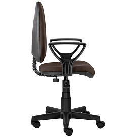 Кресло офисное Prestige O коричневое (ткань, пластик)