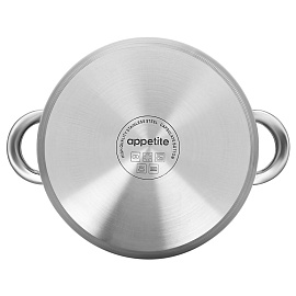 Кастрюля Appetite Rondy 3.9 л нержавеющая сталь с крышкой