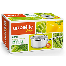 Ковш Appetite Prime 1.5 л нержавеющая сталь с крышкой