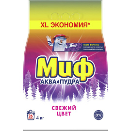 Порошок стиральный автомат Миф 3 в 1 Свежий цвет 4 кг