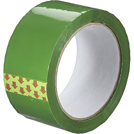 Клейкая лента упаковочная 48 мм х 66 м 45 мкм зеленая (6 штук в упаковке)