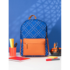 Рюкзак Комус Класс SMPL Шотландка 18 л синий