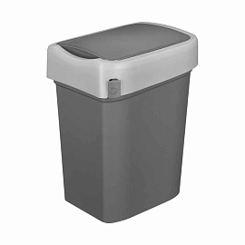 Контейнер для мусора напольный Econova Smart Bin 10 л пластик с крышкой серый (34.5x19.8x22.7 см)