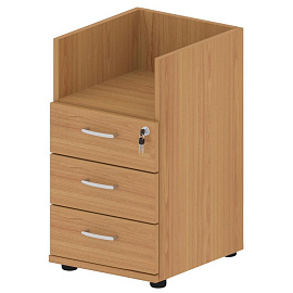 Тумба приставная Комус Мебель Easy to lead Easy One с замком без топа (груша ароза, 400х454х721 мм, 3 ящика)
