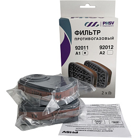 Фильтр противогазовый PHSV 92011 А1 с угольным слоем (2 штуки в упаковке)