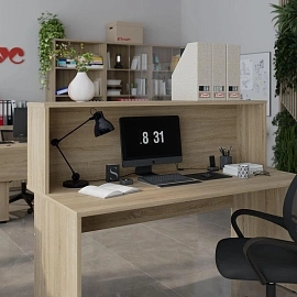 Надставка настольная Комус Мебель Easy to lead Easy One (дуб сонома, 1600х300х472 мм)