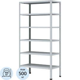Стеллаж металлический МС-266/500 (6 полок, 1000х600х2000 мм)