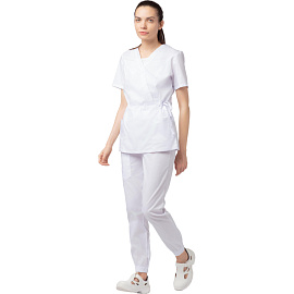 Костюм медицинский женский м24-КБР белый (размер 48, рост 158-164)