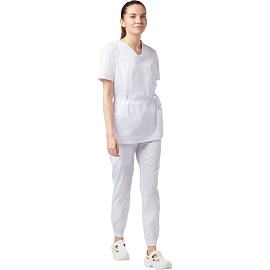 Костюм медицинский женский м24-КБР белый (размер 108 (54), рост 158-164)