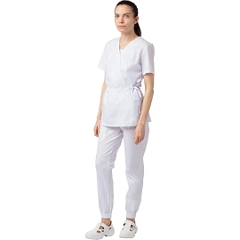 Костюм медицинский женский м24-КБР белый (размер 56, рост 158-164)