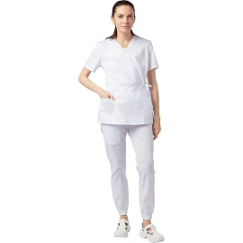 Костюм медицинский женский м24-КБР белый (размер 56, рост 158-164)