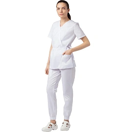 Костюм медицинский женский м24-КБР белый (размер 56, рост 158-164)
