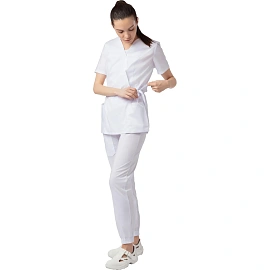 Костюм медицинский женский м24-КБР белый (размер 56, рост 158-164)