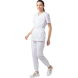 Костюм медицинский женский м24-КБР белый (размер 60, рост 158-164)