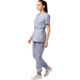 Костюм медицинский женский м24-КБР серый (размер 42, рост 158-164)