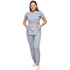 Костюм медицинский женский м24-КБР серый (размер 54, рост 158-164) фото Костюм медицинский женский м24-КБР серый (размер 54, рост 158-164)