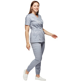 Костюм медицинский женский м24-КБР серый (размер 54, рост 158-164) фото Костюм медицинский женский м24-КБР серый (размер 54, рост 158-164)