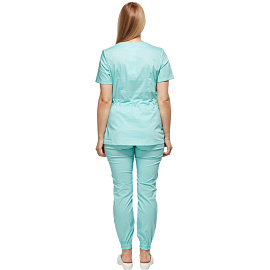 Костюм медицинский женский м24-КБР бирюзовый (размер 46, рост 158-164) фото Костюм медицинский женский м24-КБР бирюзовый (размер 46, рост 158-164)