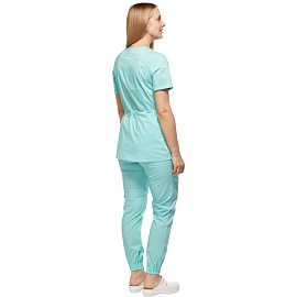 Костюм медицинский женский м24-КБР бирюзовый (размер 46, рост 158-164) фото Костюм медицинский женский м24-КБР бирюзовый (размер 46, рост 158-164)