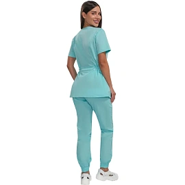 Костюм медицинский женский м24-КБР бирюзовый (размер 46, рост 158-164) фото Костюм медицинский женский м24-КБР бирюзовый (размер 46, рост 158-164)