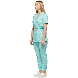 Костюм медицинский женский м24-КБР бирюзовый (размер 108 (54), рост 158-164)
