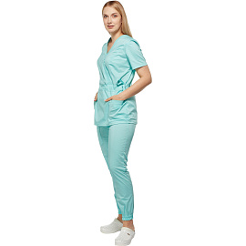 Костюм медицинский женский м24-КБР бирюзовый (размер 108 (54), рост 158-164)