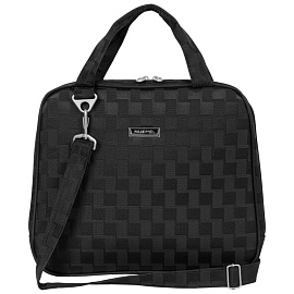 Сумка-папка деловая Polar Шашечки чёрная жаккард (П7118)