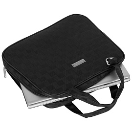 Сумка-папка деловая Polar Шашечки чёрная жаккард (П7118)