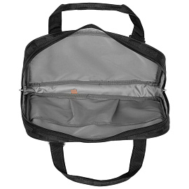 Сумка-папка деловая Polar Шашечки чёрная жаккард (П7118)