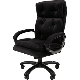 Кресло для руководителя Chairman 442 чёрное (ткань, пластик)