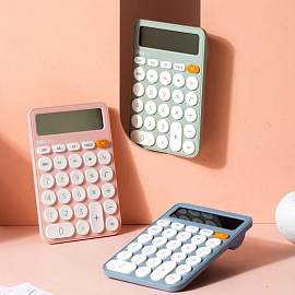 Калькулятор настольный Deli EM124 12 разрядный розовый 158х105x28 мм