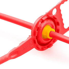 Пломба пластиковая номерная 525 мм красная (100 штук в комплекте)