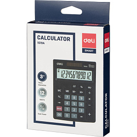 Калькулятор настольный Deli E1519A 12-разрядный черный 140x102x31 мм
