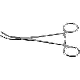 Зажим кровоостанавливающий Ворсма зубчатый изогнутый № 2 160 мм