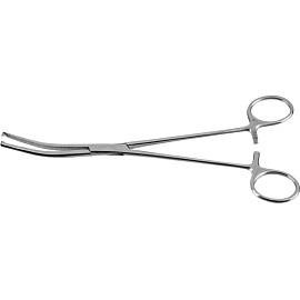 Зажим кровоостанавливающий Ворсма зубчатый изогнутый № 3 198 мм