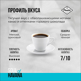 Кофе в зернах Poetti Soul of Havana 800 г (пакет)