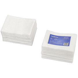 Салфетка одноразовая White line нестерильная в сложении 30x20 см (белая, 100 штук в упаковке)