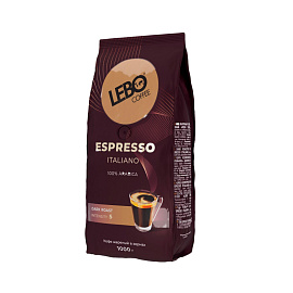 Кофе в зернах Lebo Espresso Italiano арабика 100% 1 кг (пакет)