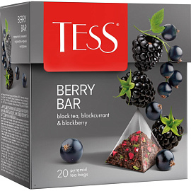 Чай черный Tess Berry Bar 20 пирамидок (ежевика, черная смородина)