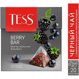 Чай черный Tess Berry Bar 20 пирамидок (ежевика, черная смородина)