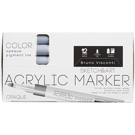 Маркер акриловый Sketch&Art серебристый (толщина линии 1-3 мм) фото Маркер акриловый Sketch&Art серебристый (толщина линии 1-3 мм)