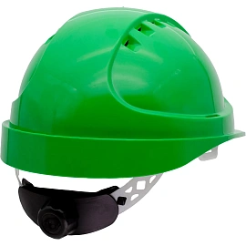 Каска защитная Еланпласт Форвард зеленая с храповым механизмом (К-05)