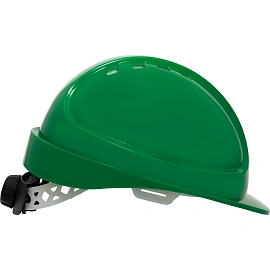 Каска защитная Еланпласт Форвард зеленая с храповым механизмом (К-05)